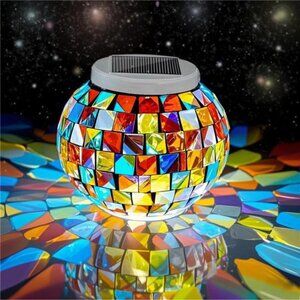Color Changing Solar Powered Glass Ball Garden Lights
